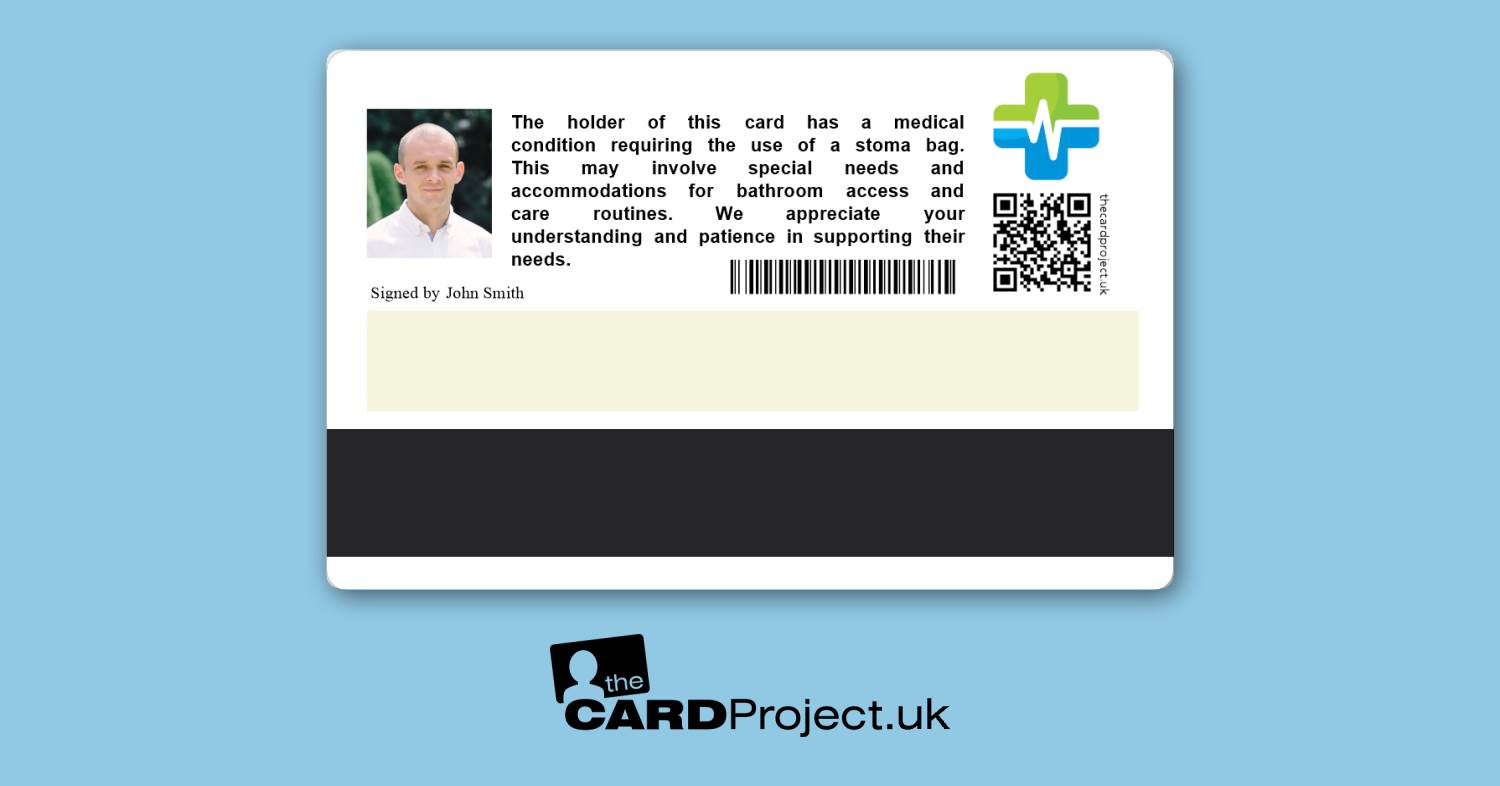 Stoma Bag Premium Medical ID Card  (REAR)